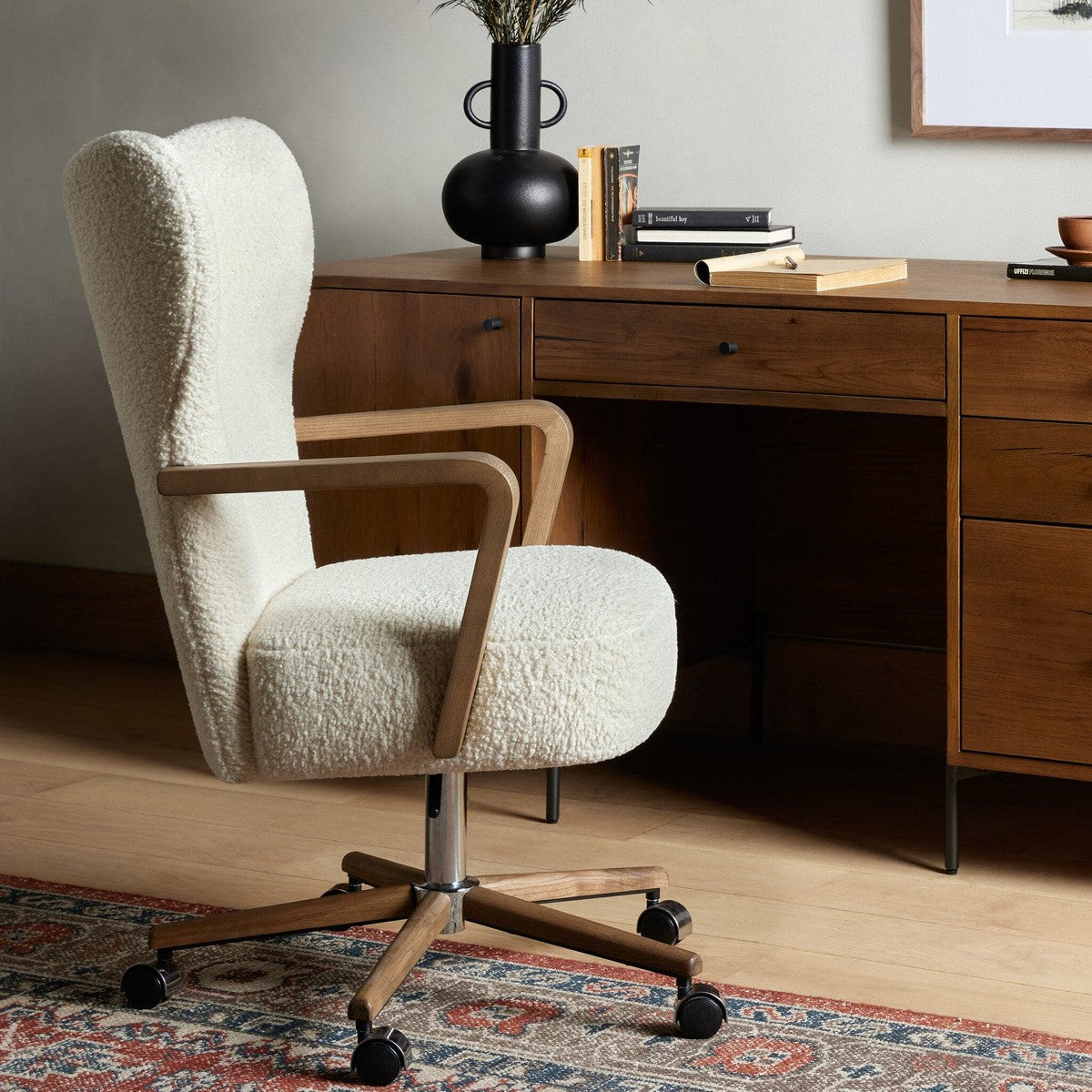 Melrose Desk Chair - Sheepskin Natural