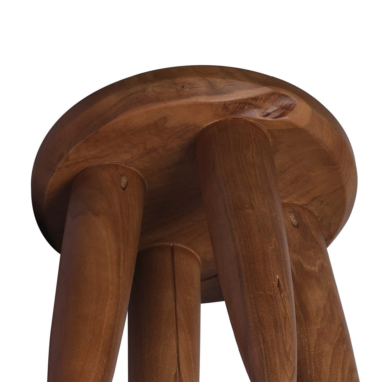 Zuri Round Outdoor End Table - Aged Natural Teak