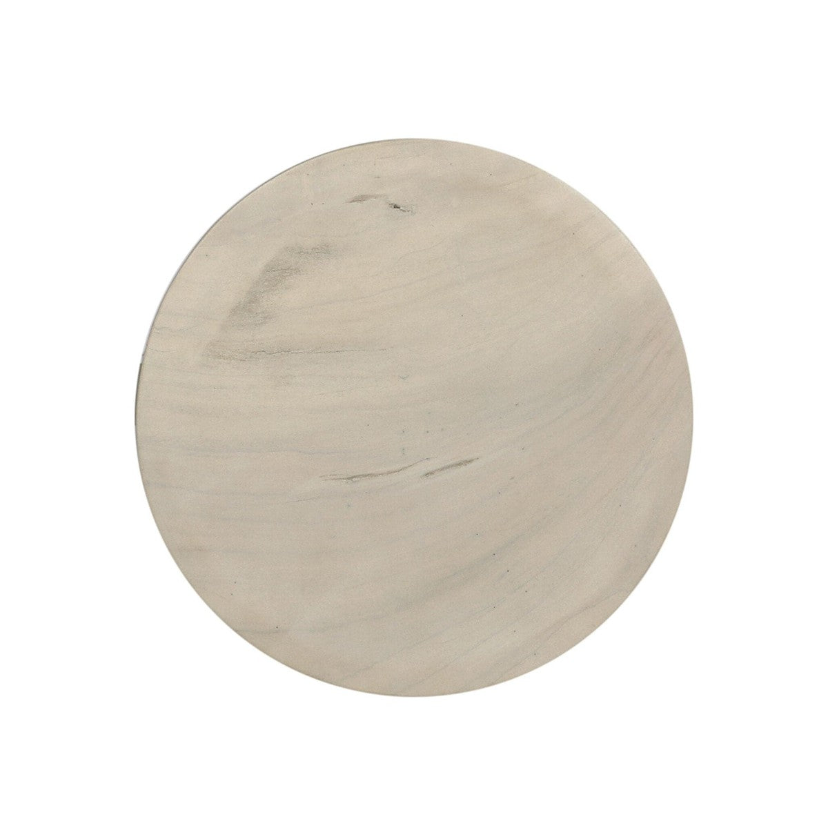 Zuri Round Outdoor End Table - Ivory Teak