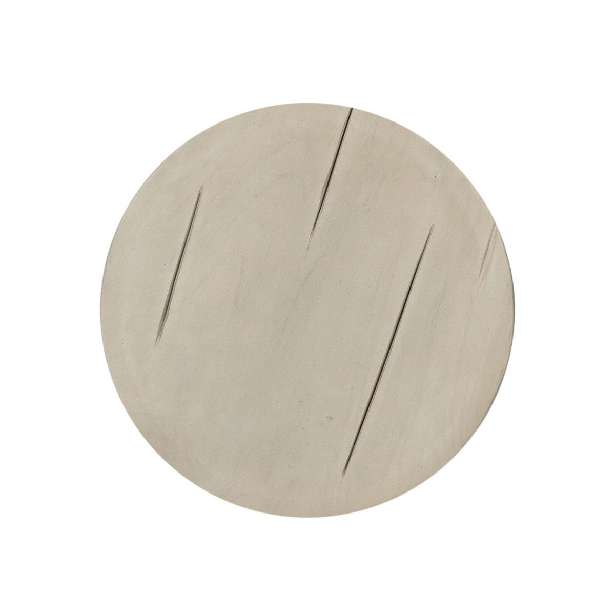 Zuri Round Outdoor End Table - Ivory Teak