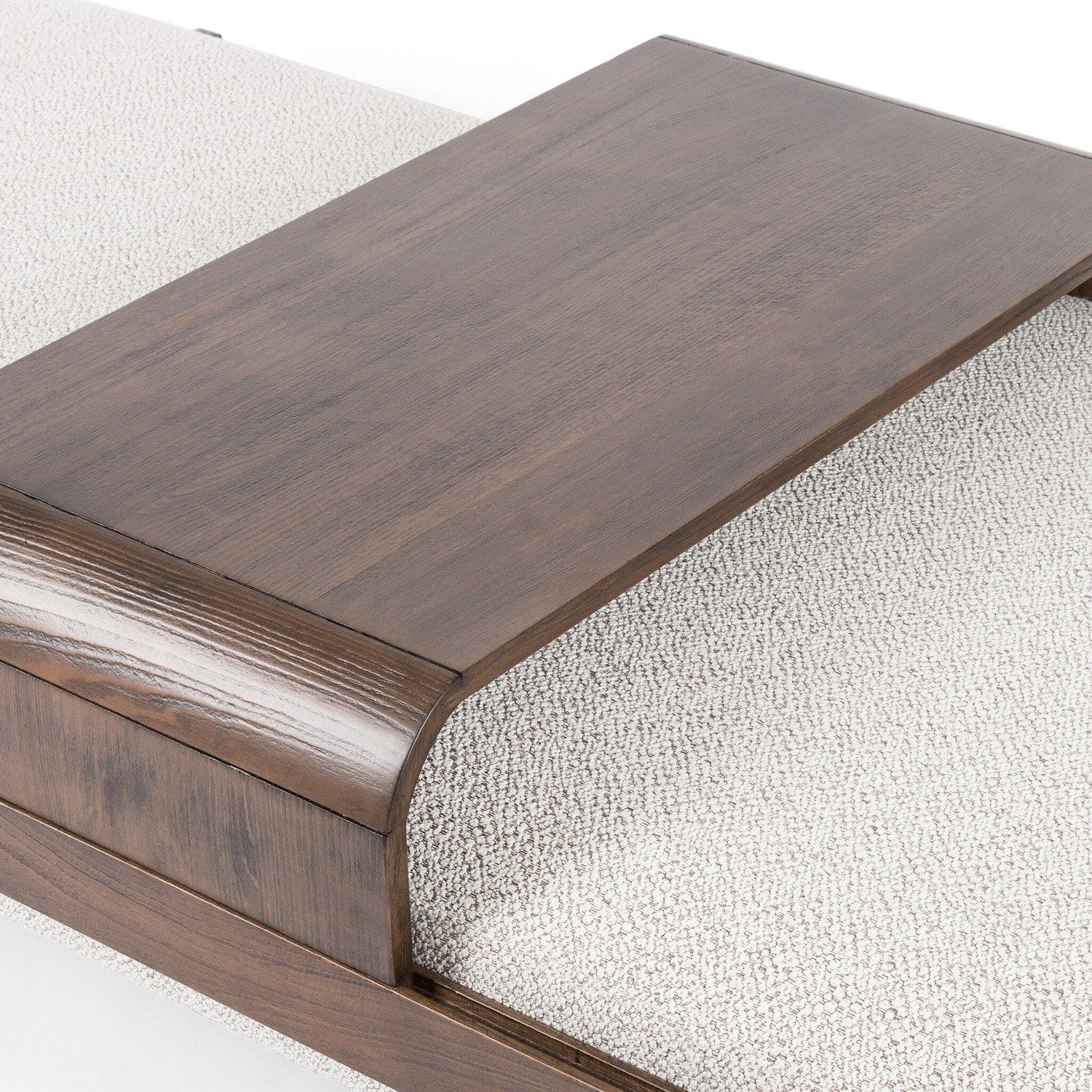 Fawkes Rectangle Ottoman - Brunswick Pebble