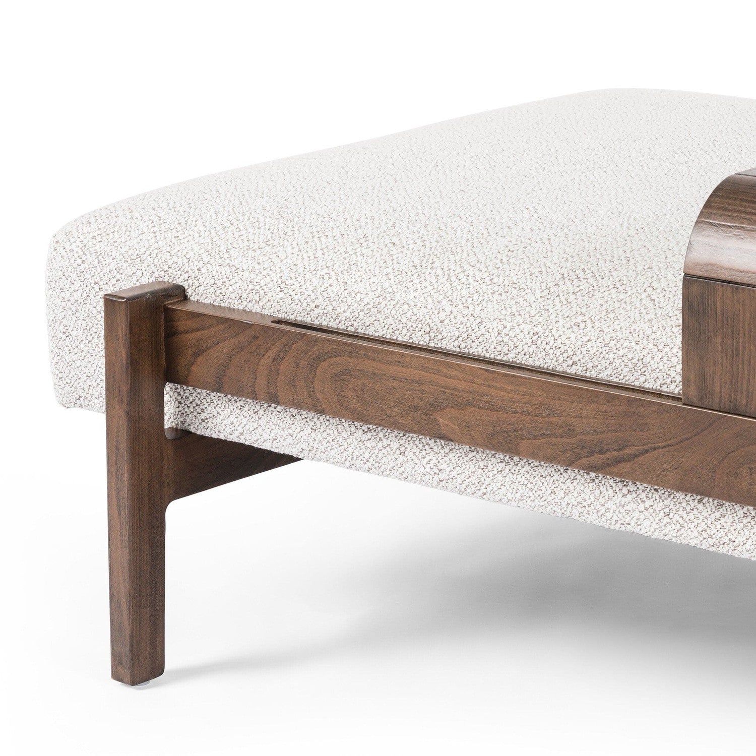 Fawkes Rectangle Ottoman - Brunswick Pebble