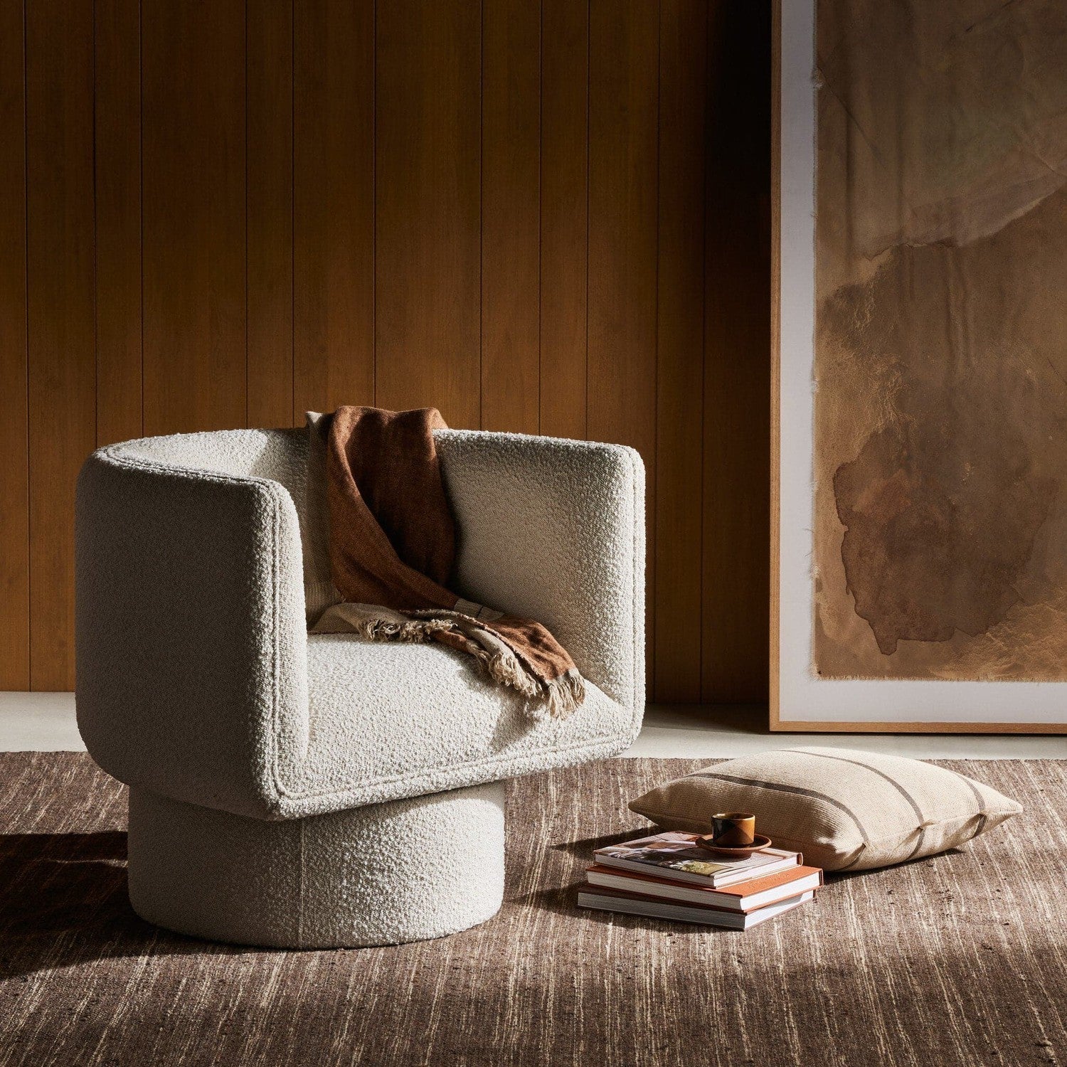 Adriel Swivel Chair - Knoll Natural