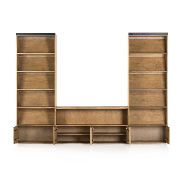 Bane Media Unit-Four Hands-FH-234375-001-Media Storage / TV StandsSmoked Pine-3-France and Son