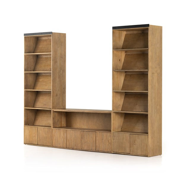 Bane Media Unit-Four Hands-FH-234375-001-Media Storage / TV StandsSmoked Pine-1-France and Son