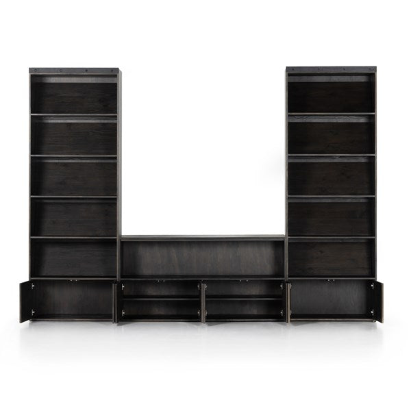 Bane Media Unit-Four Hands-FH-234375-001-Media Storage / TV StandsSmoked Pine-5-France and Son