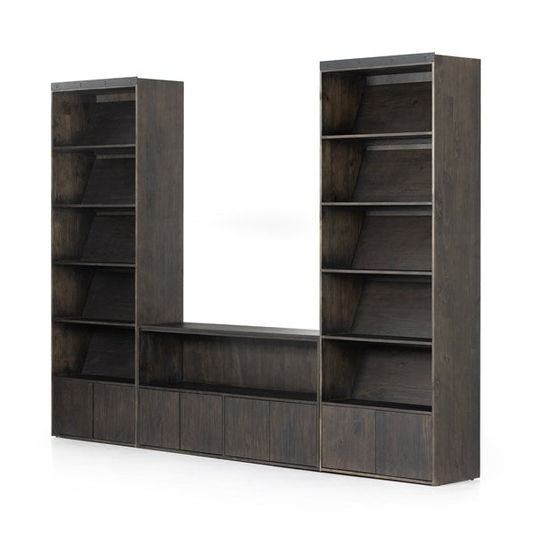 Bane Media Unit-Four Hands-FH-234375-001-Media Storage / TV StandsSmoked Pine-6-France and Son
