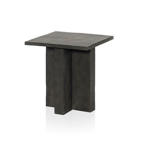 Terrell Outdoor End Table-Aged Grey-Four Hands-FH-234524-001-Outdoor Side Tables-1-France and Son