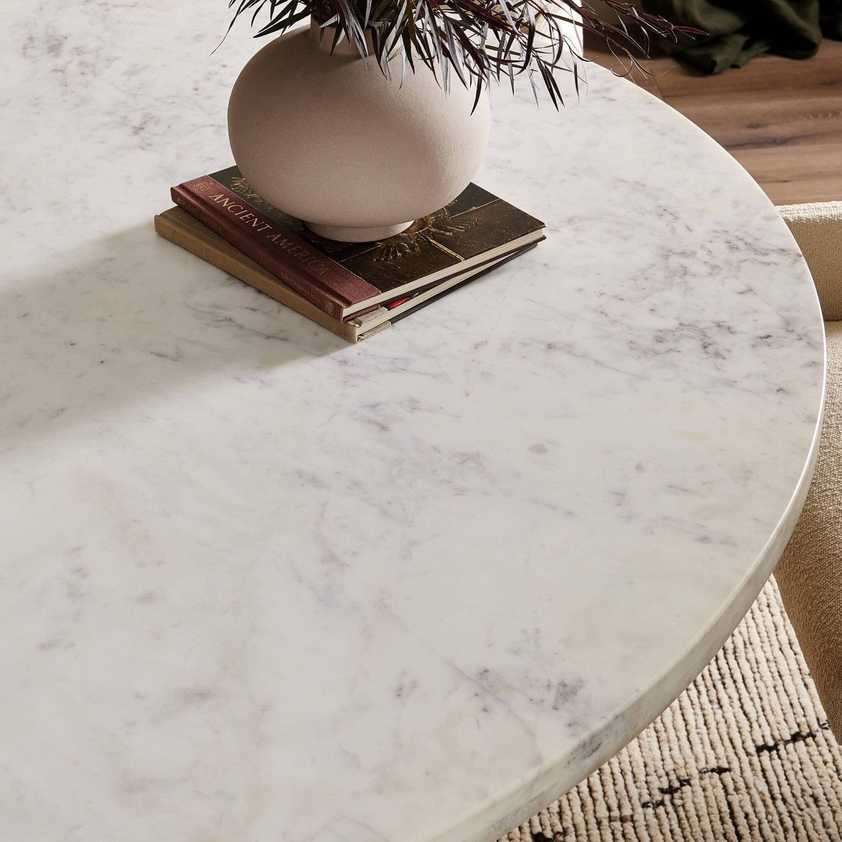 Mariah Round Dining Table 60" - White Marble