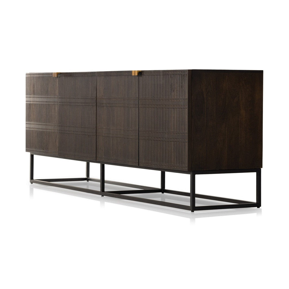 Kelby Closed Media Console - Gunmetal