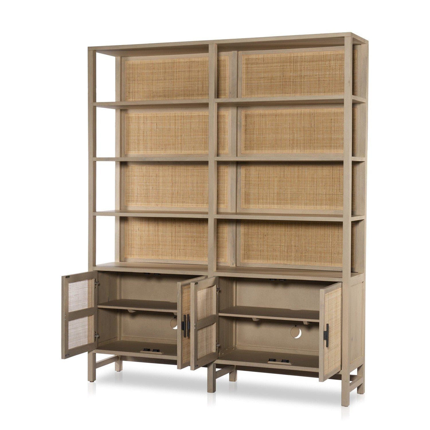 Caprice Wide Bookshelf - Natural Mango