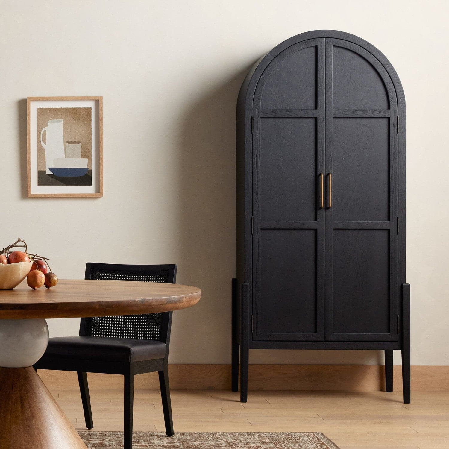 Tolle Panel Door Cabinet - Drifted Matte Black