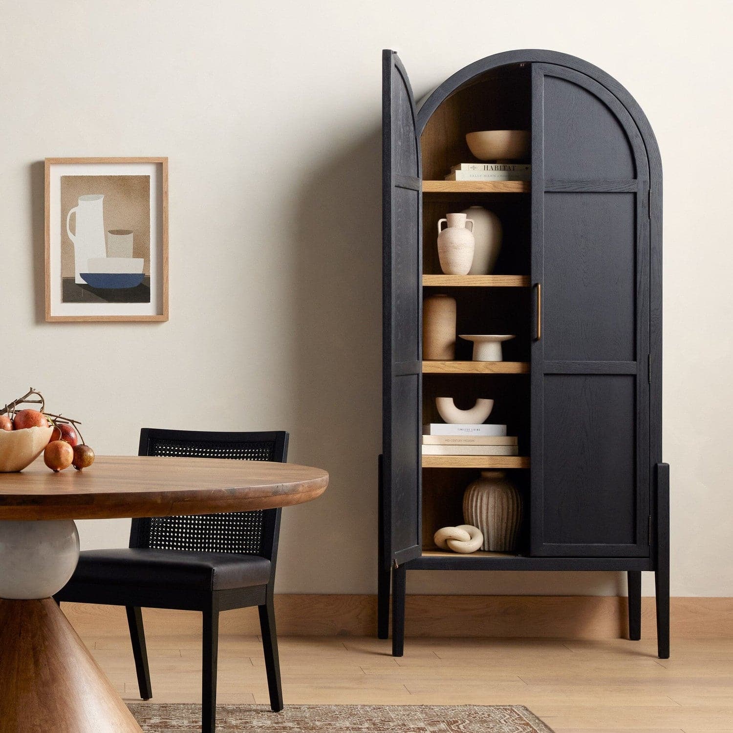 Tolle Panel Door Cabinet - Drifted Matte Black