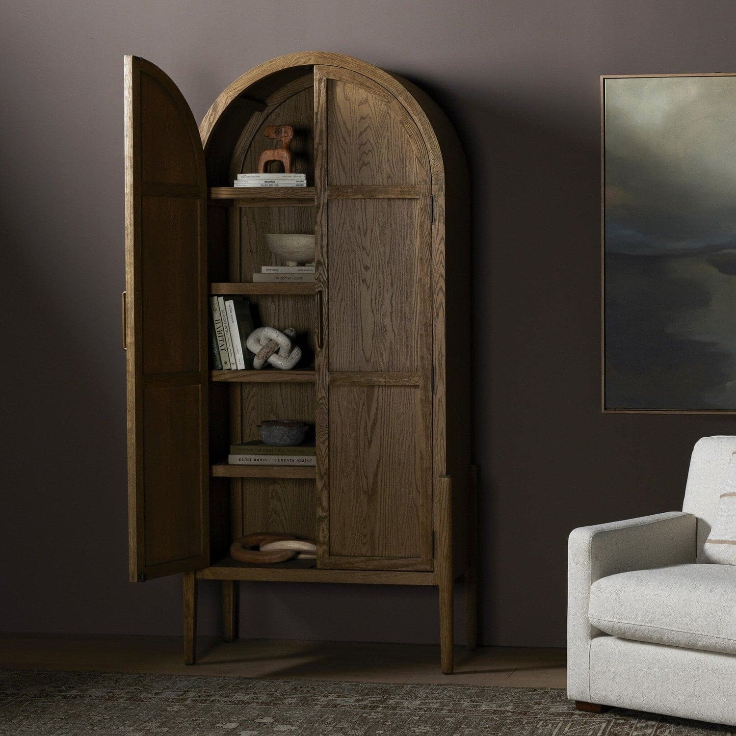 Tolle Panel Door Cabinet - Drifted Oak Solid