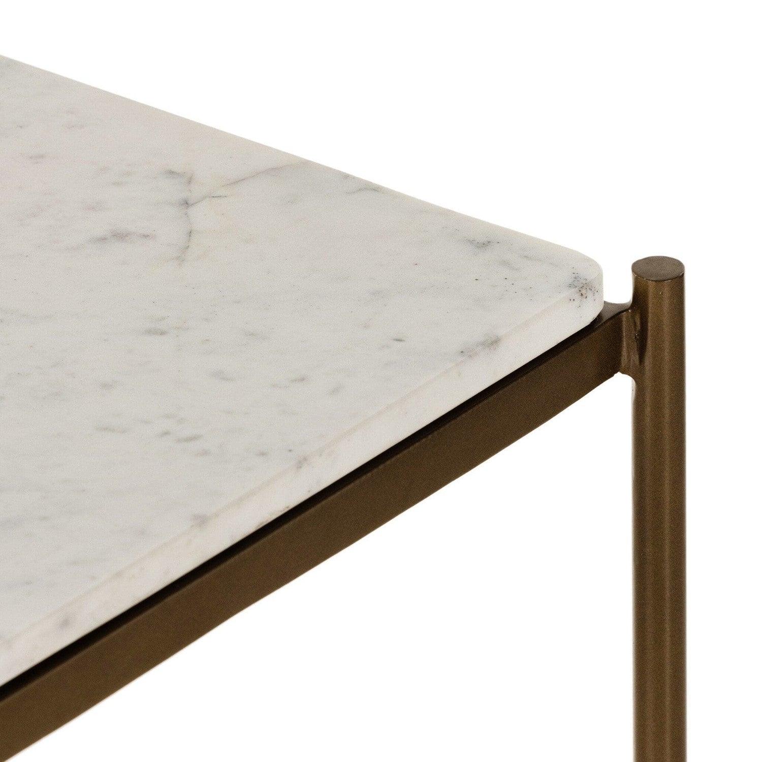 Felix Large Nightstand - Polished White Marble