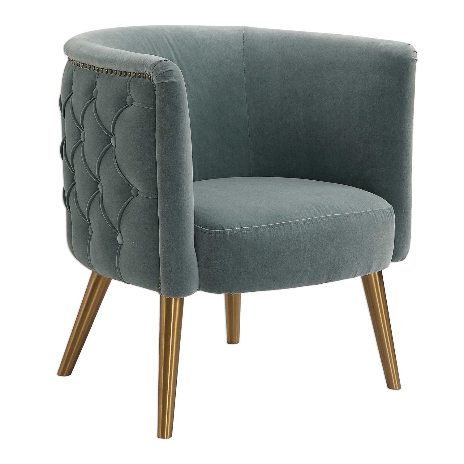 Uttermost Haider Accent Chair-Uttermost-UTTM-23480-Lounge ChairsSlate Blue-6-France and Son