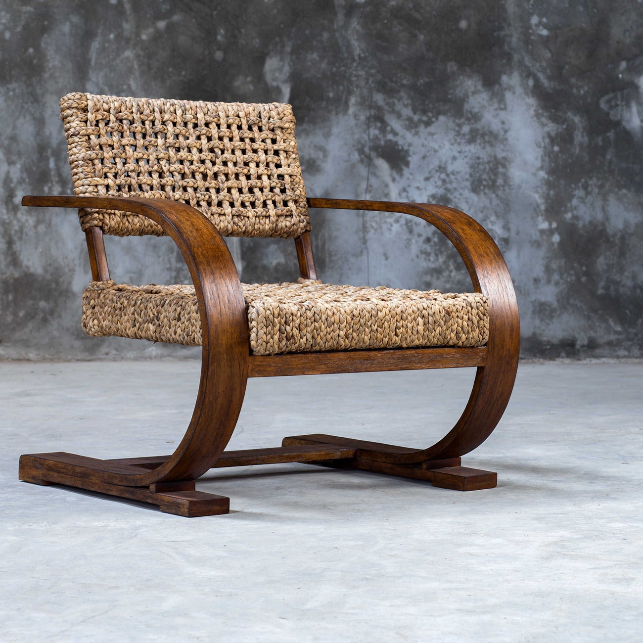 Chloe Natural Woven Accent Chair-Uttermost-STOCKR-UTTM-23483-Lounge Chairs-5-France and Son
