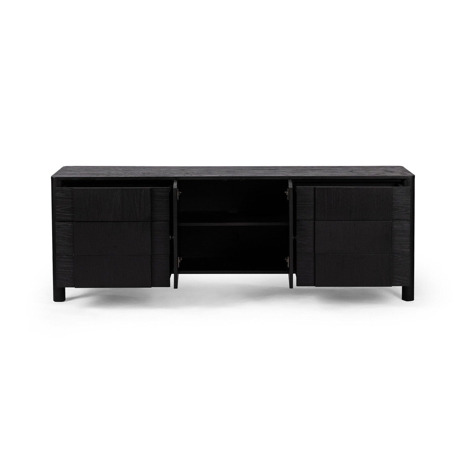 Pollard Media Console - Brushed Ebony Oak Veneer