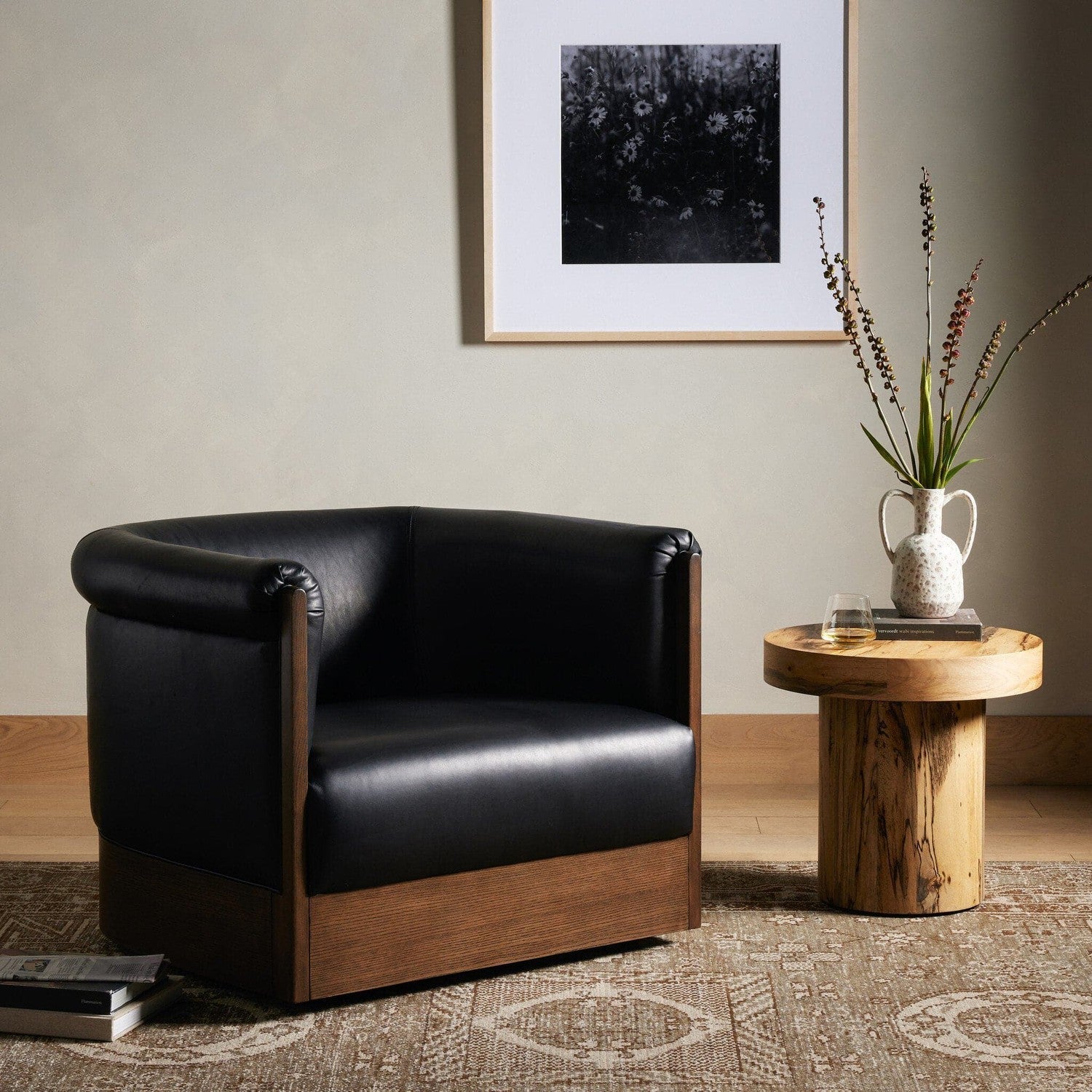 Colby Swivel Chair - Heirloom Black
