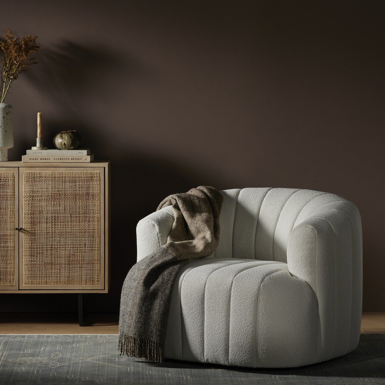 Elliana Swivel Chair - FIQA Boucle Natural