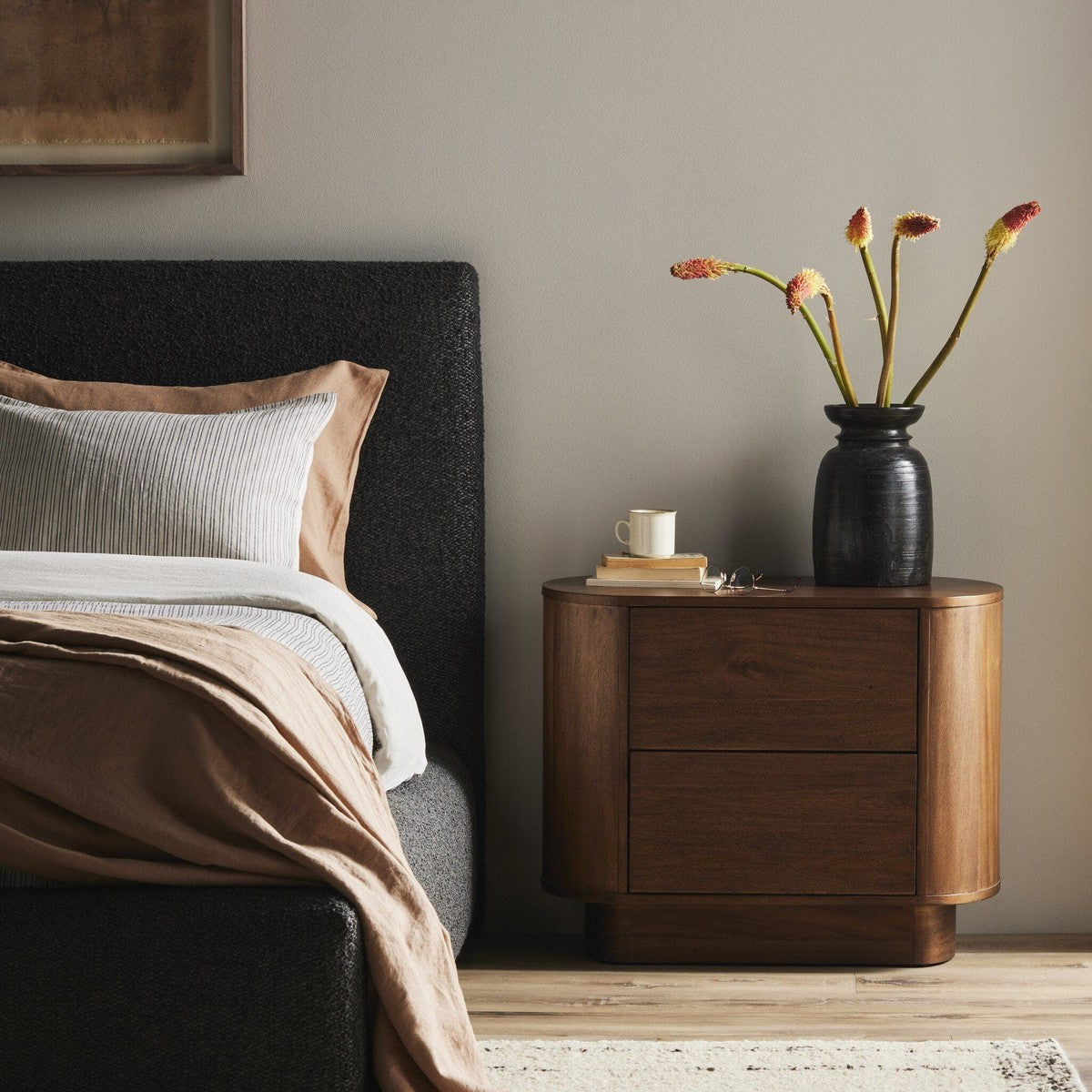 Paden Nightstand - Seasoned Brown Acacia