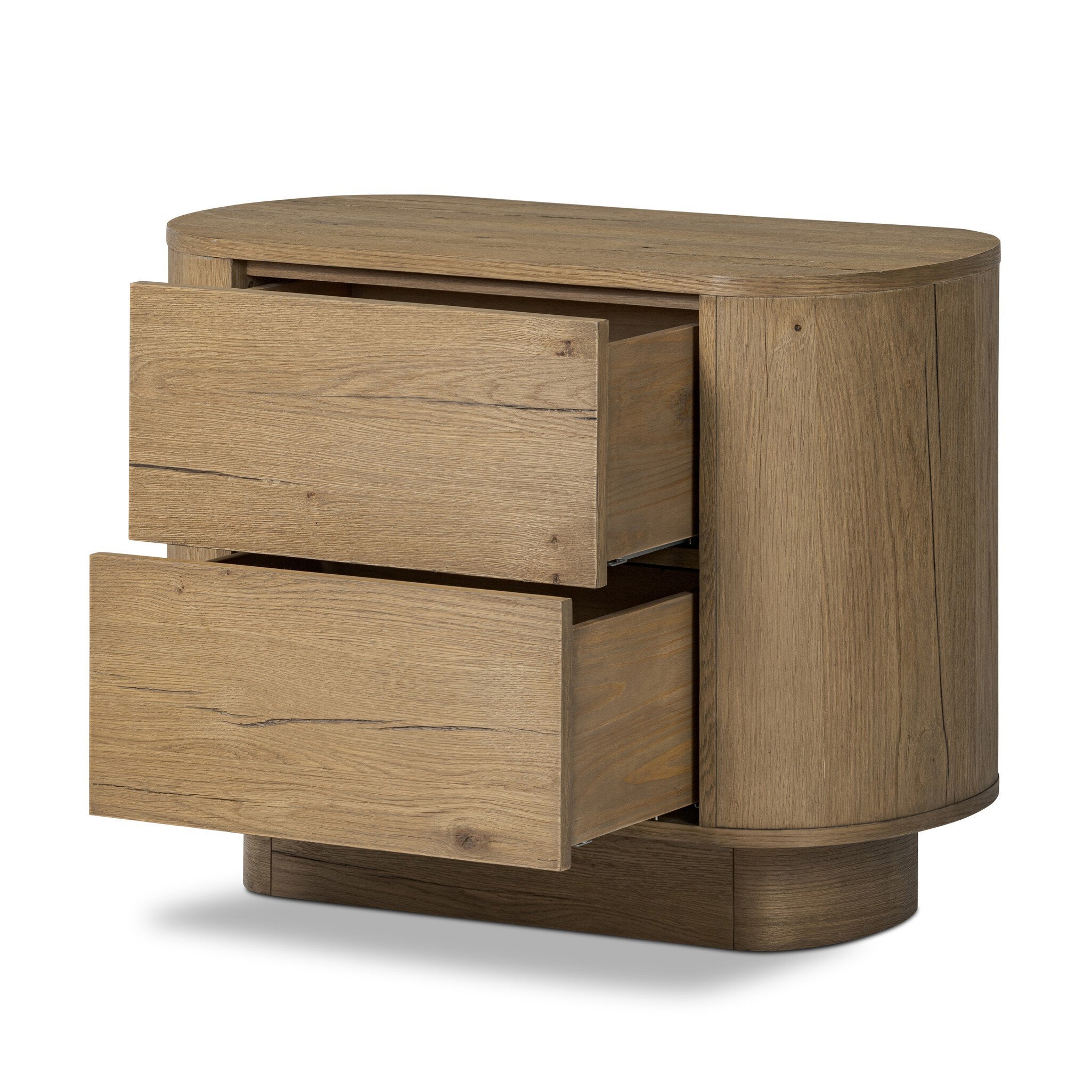 Paden Nightstand - Worn Oak Veneer - Brown