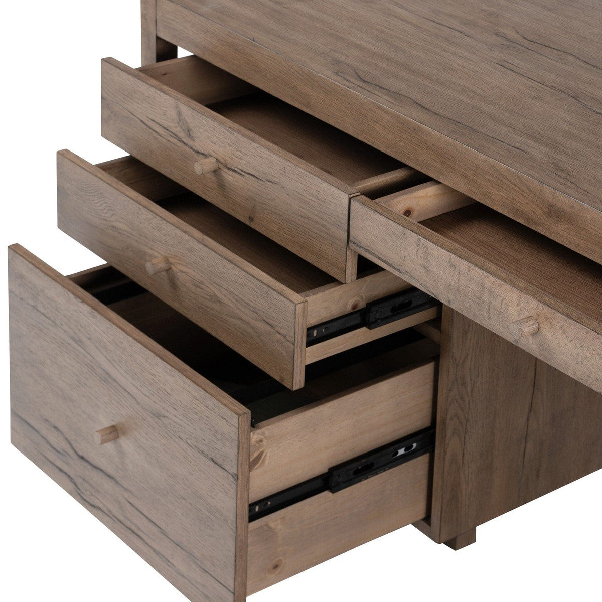 Suspension Desk - Rustic Grey Veneer