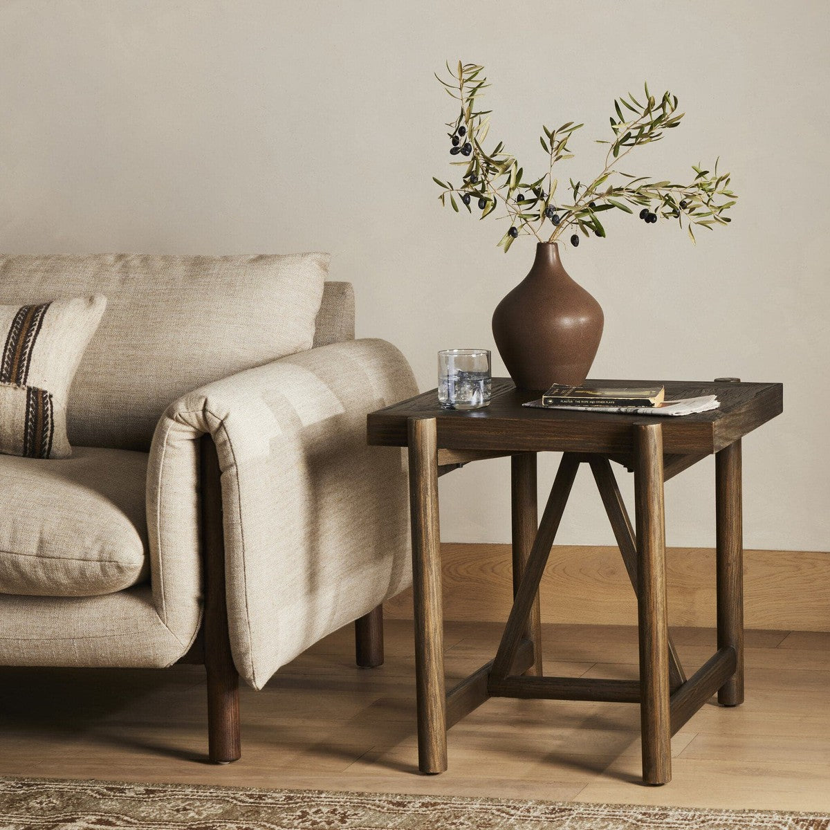 Goldthwaite End Table - Sienna Brown Pine