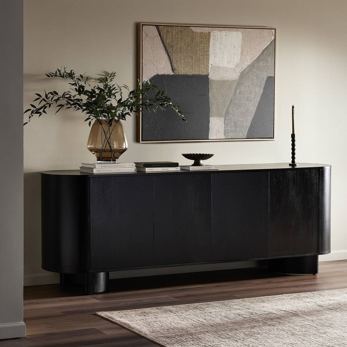 Paden Sideboard - Aged Black Acacia