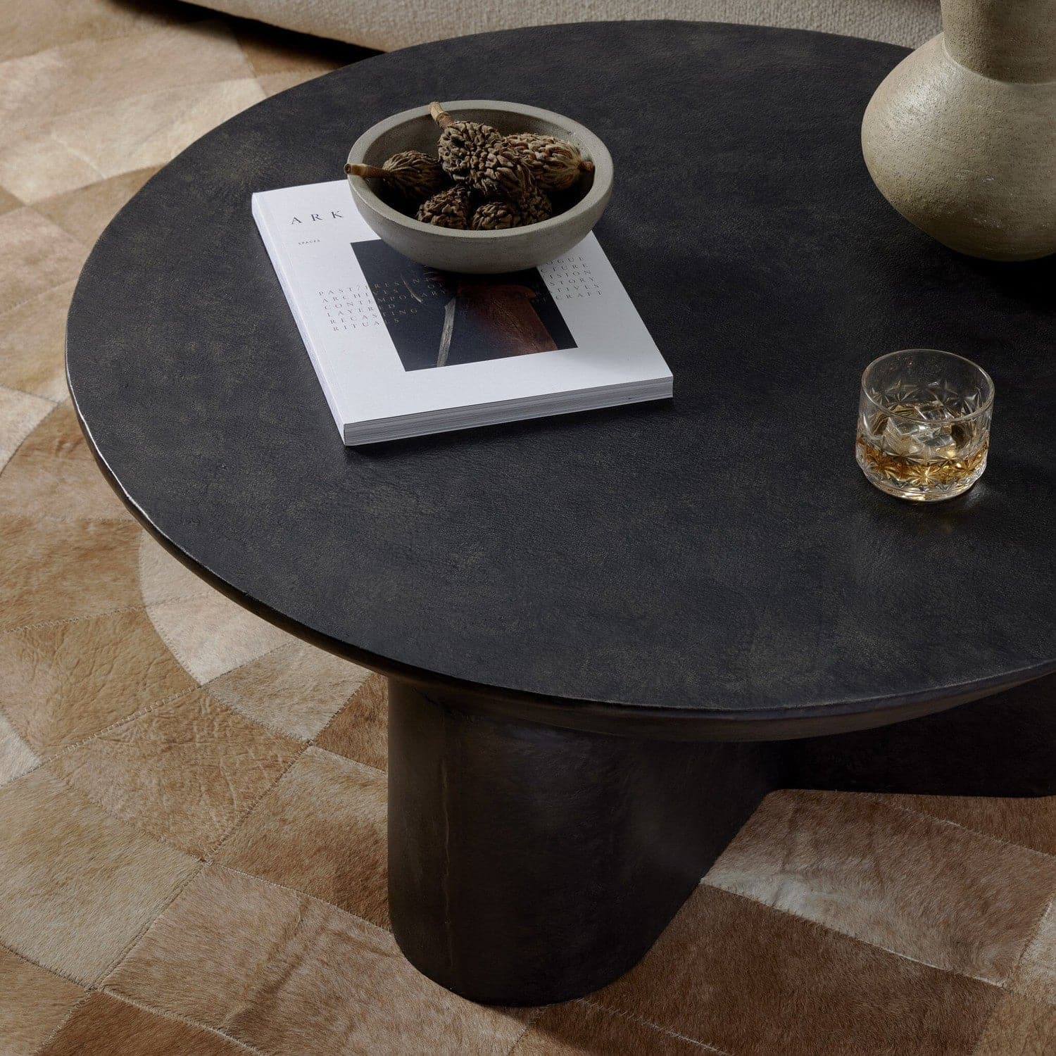 Sante Coffee Table - Raw Black