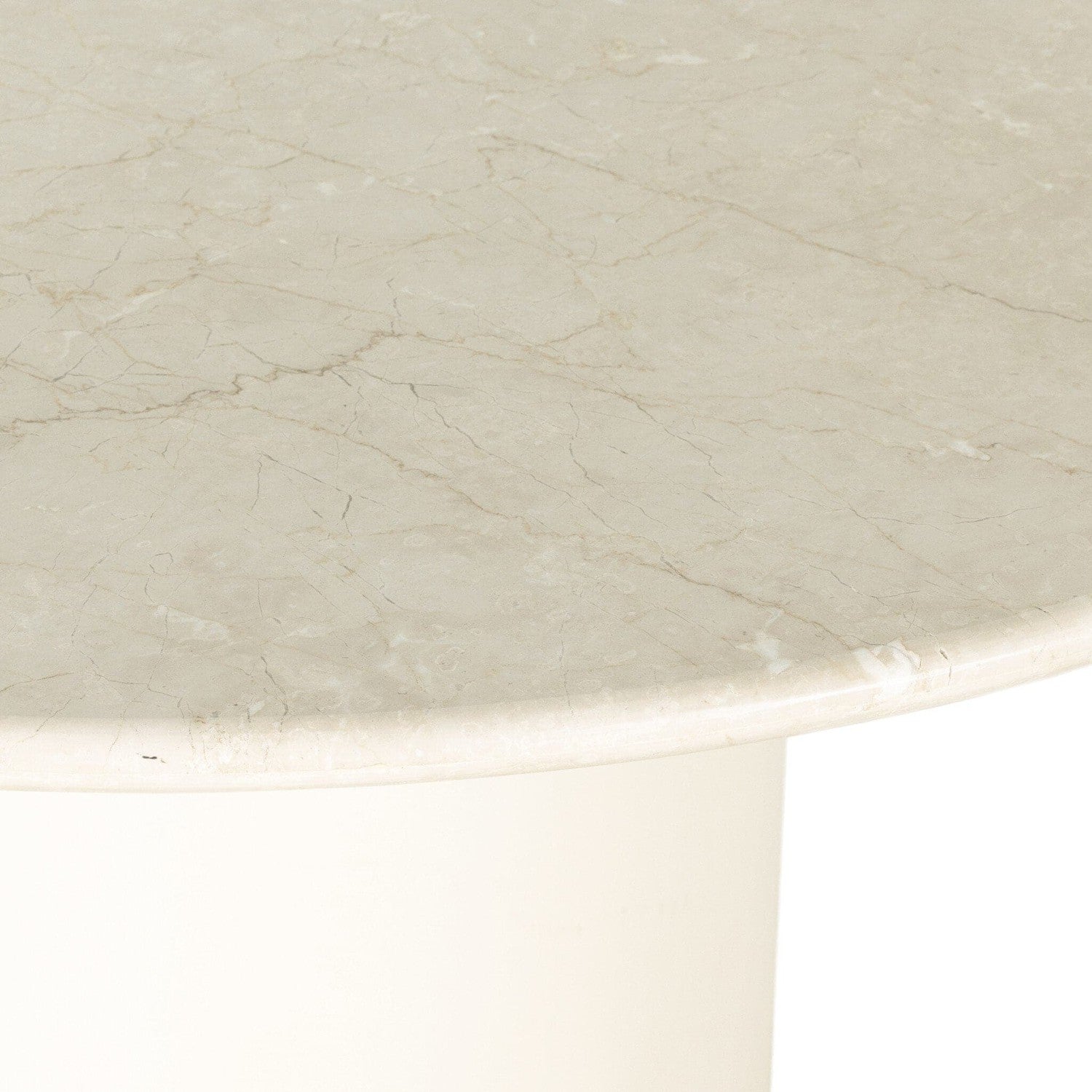 Belle Round Dining Table - Cream Marble