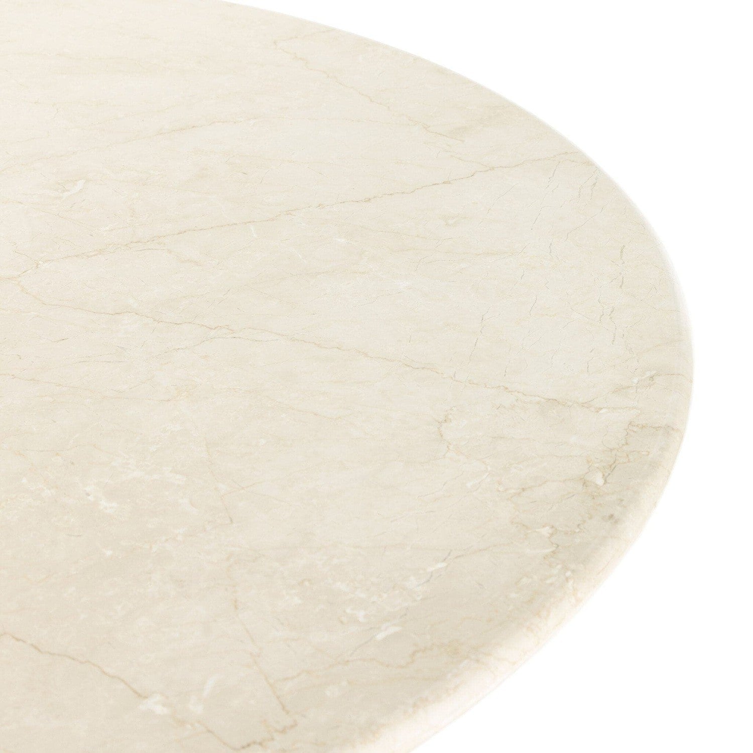 Belle Round Dining Table - Cream Marble