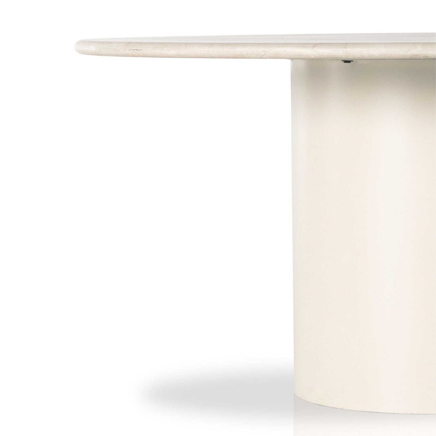 Belle Round Dining Table - Cream Marble