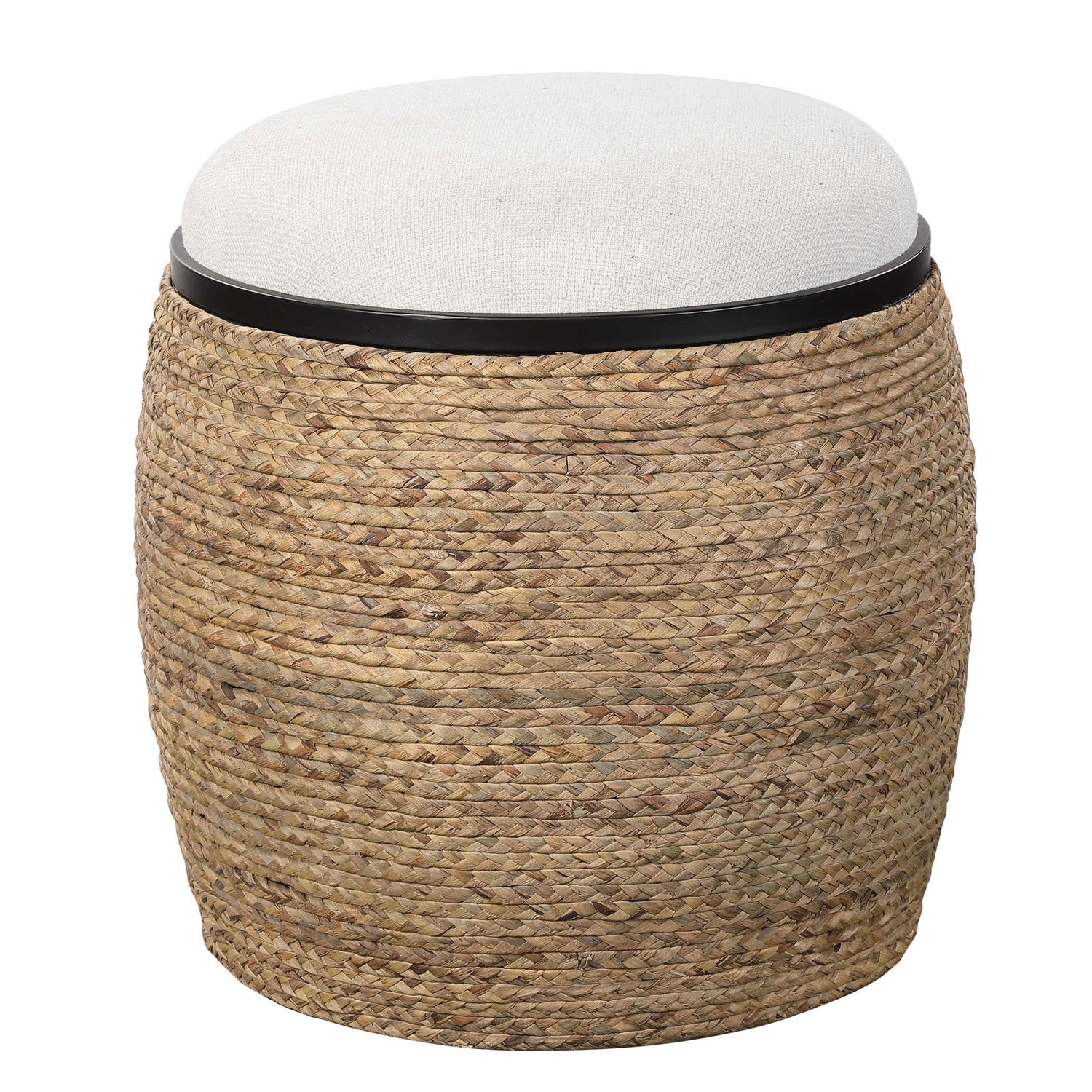 Island Straw Accent Stool-Uttermost-UTTM-23582-Stools & Ottomans-1-France and Son