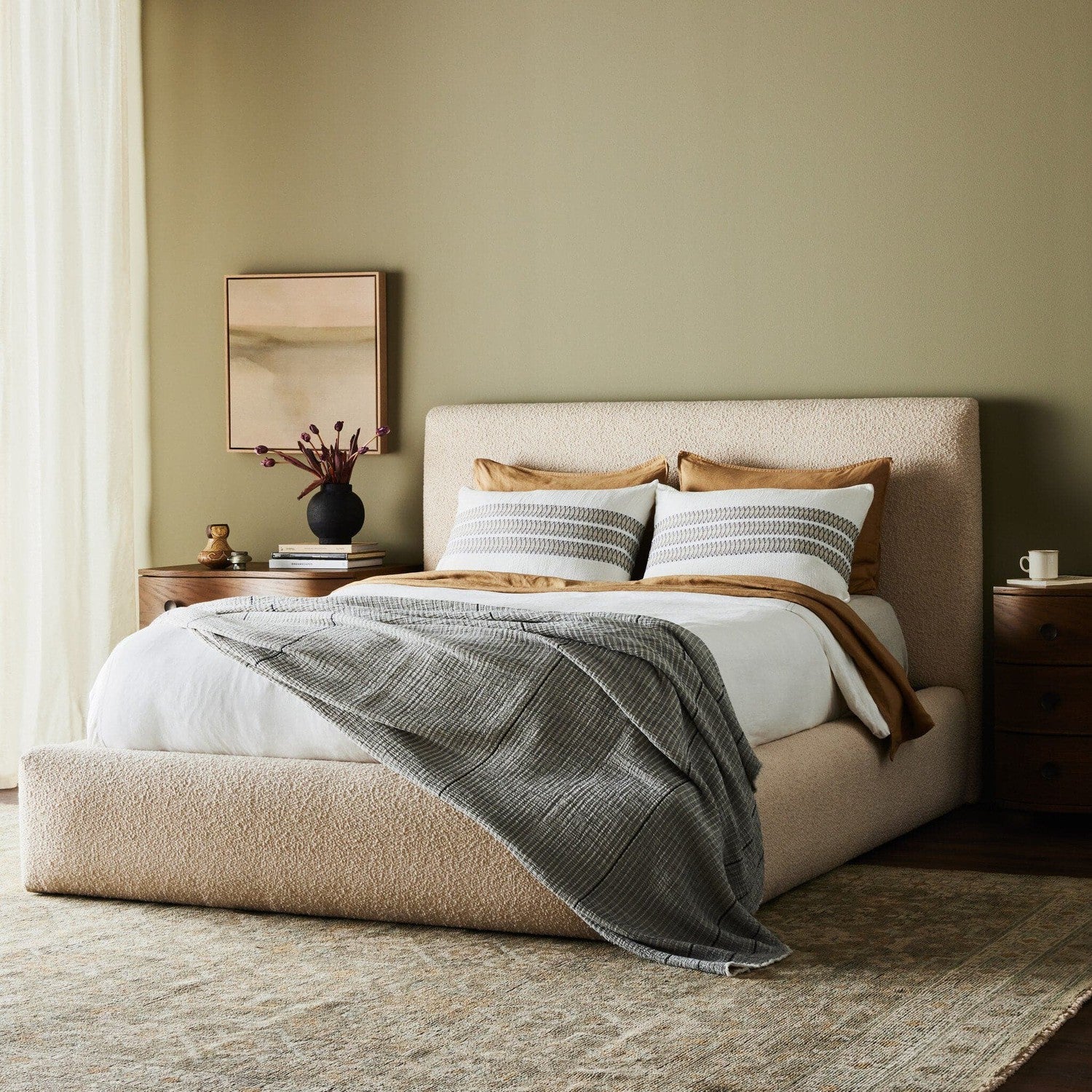 Quincy Queen Bed - Lisbon Cream