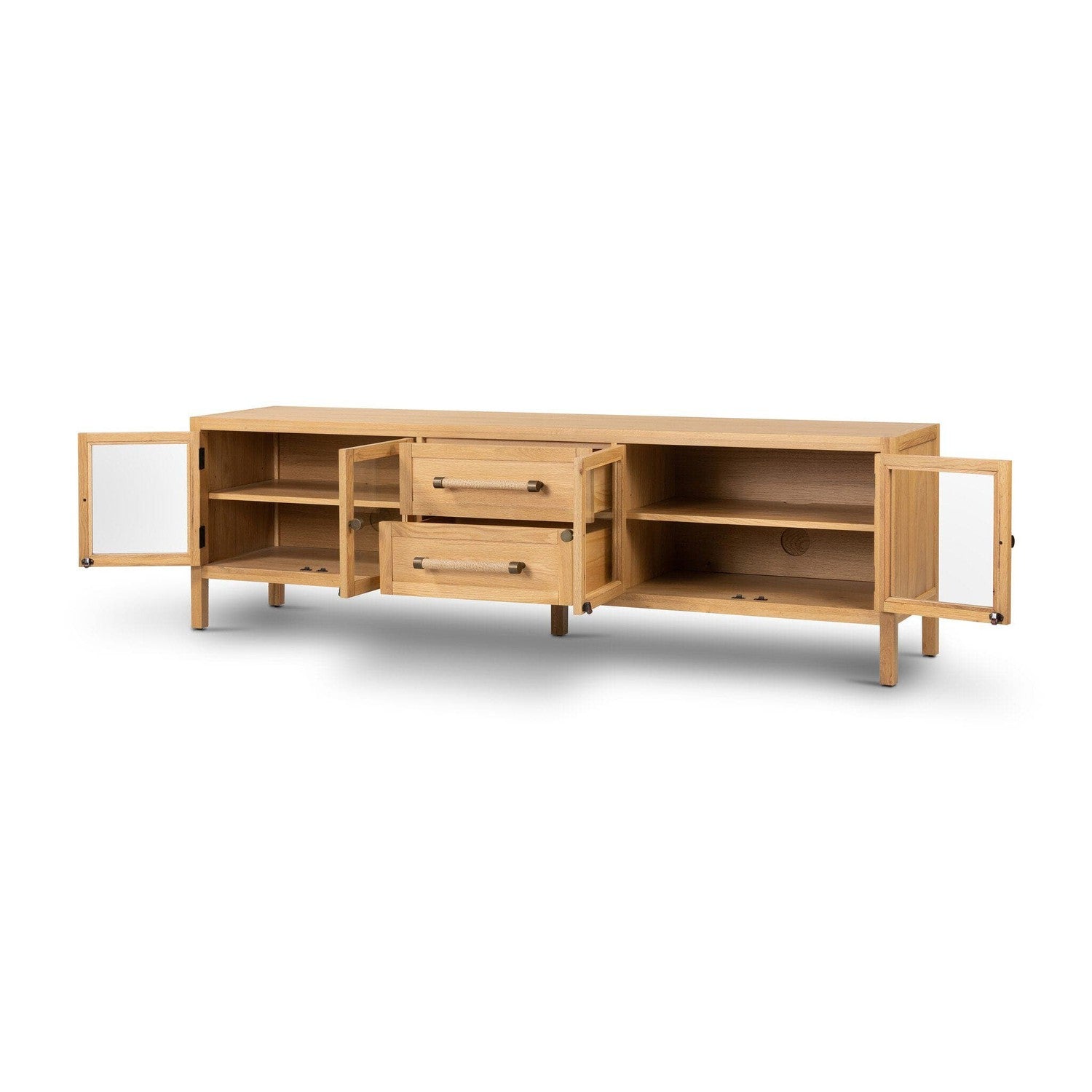 Laker Media Console - Light Oak Veneer