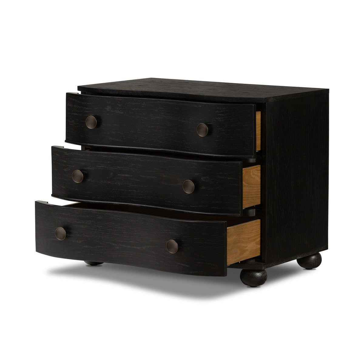 Tiago Nightstand - Distressed Black