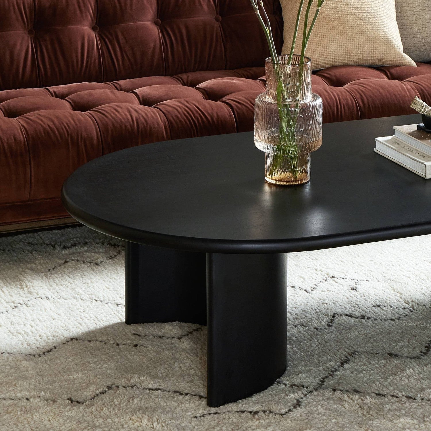 Paden Coffee Table - Aged Black Acacia