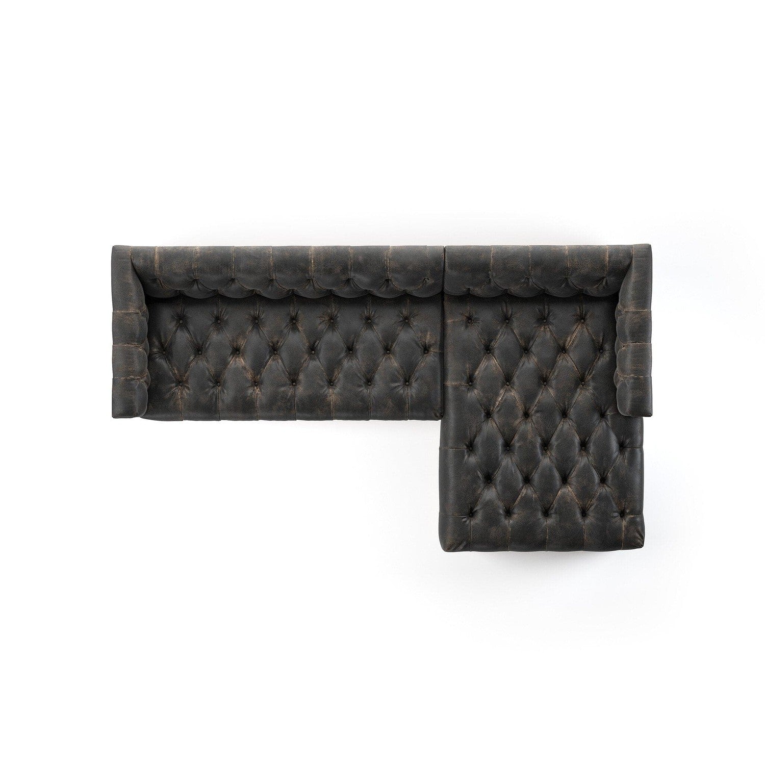 Maxx 2-Piece Sectional - Destroyed Black