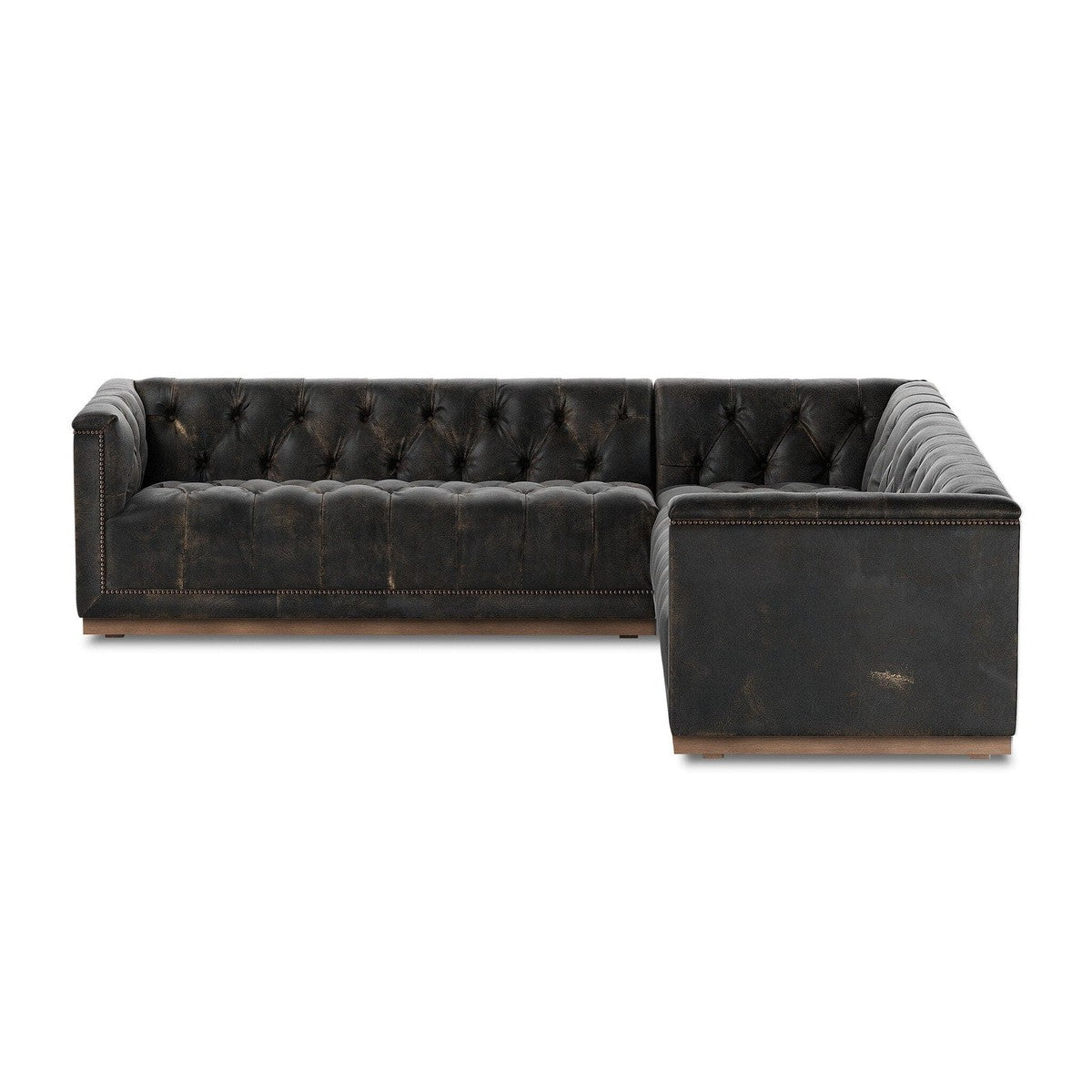 Maxx 3-Piece Sectional - Destroyed Black