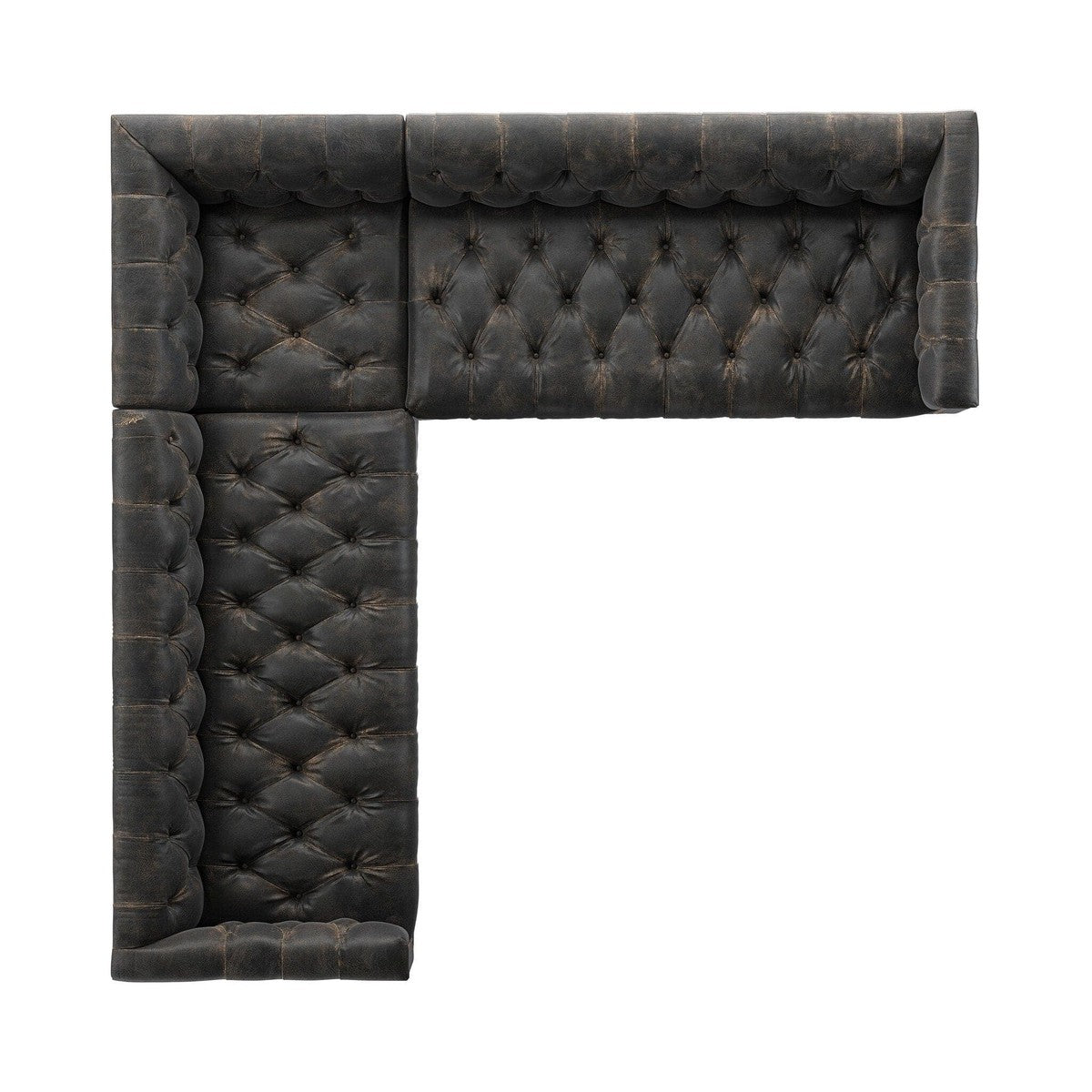 Maxx 3-Piece Sectional - Destroyed Black