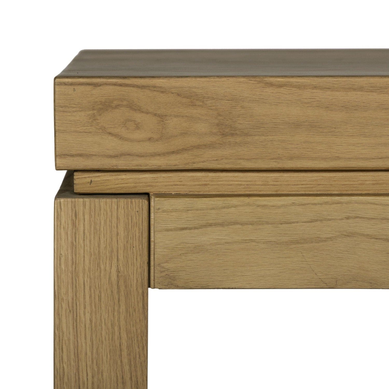 Parsons Console Table With Floating Top - Warm Natural Oak