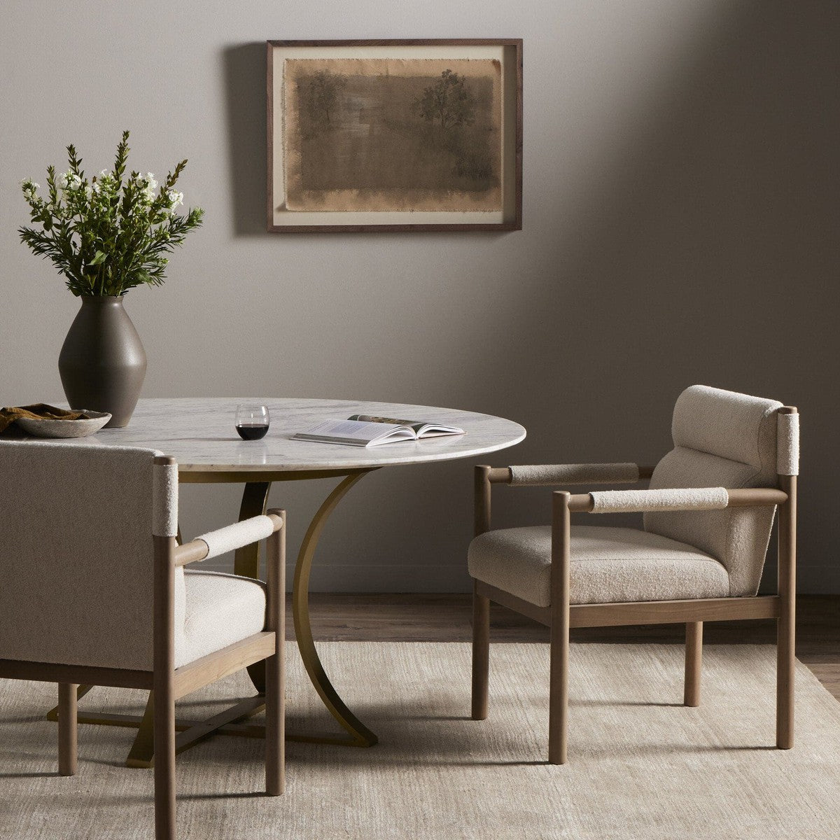 Kiano Dining Armchair - Charter Oatmeal