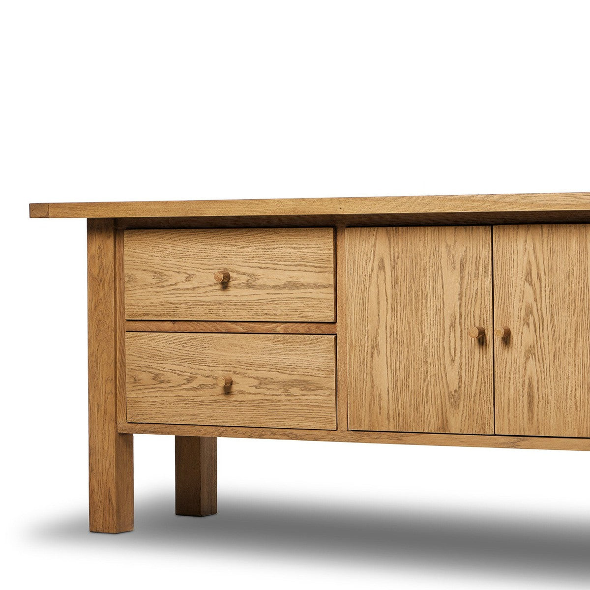 Millbrook Media Console - Natural Light Oak - Light Brown