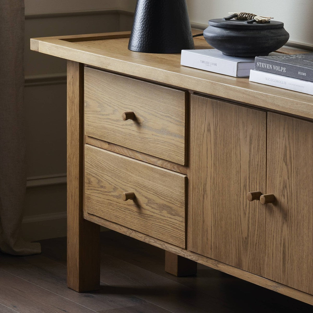 Millbrook Media Console - Natural Light Oak - Light Brown