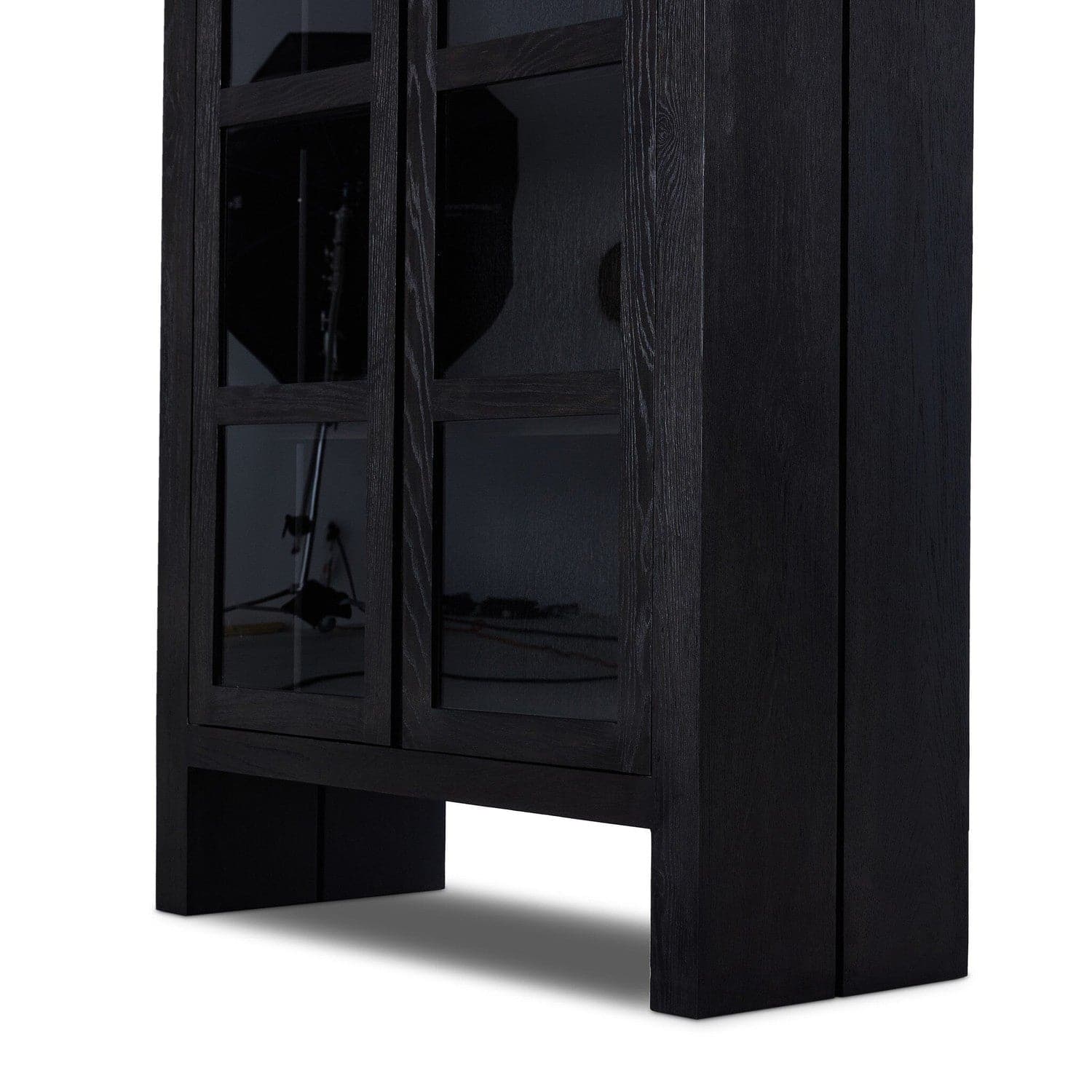 Warby Cabinet - Worn Black Veneer