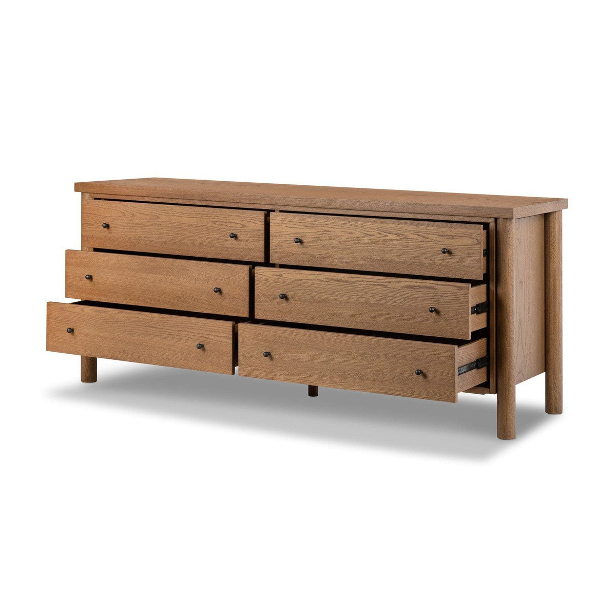 Roark 6 Drawer Dresser - Amber Oak Veneer