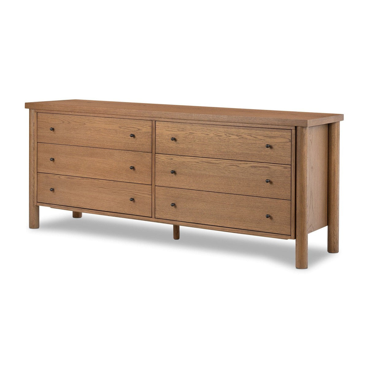 Roark 6 Drawer Dresser - Amber Oak Veneer