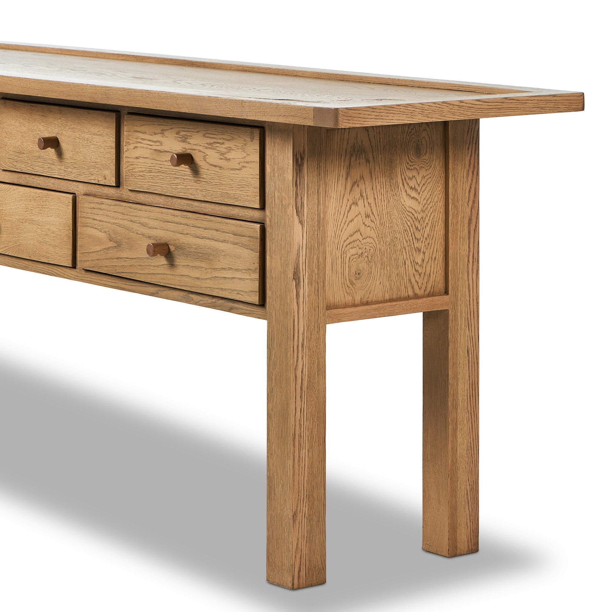 Millbrook Console Table - Natural Light Oak Veneer - Light Brown