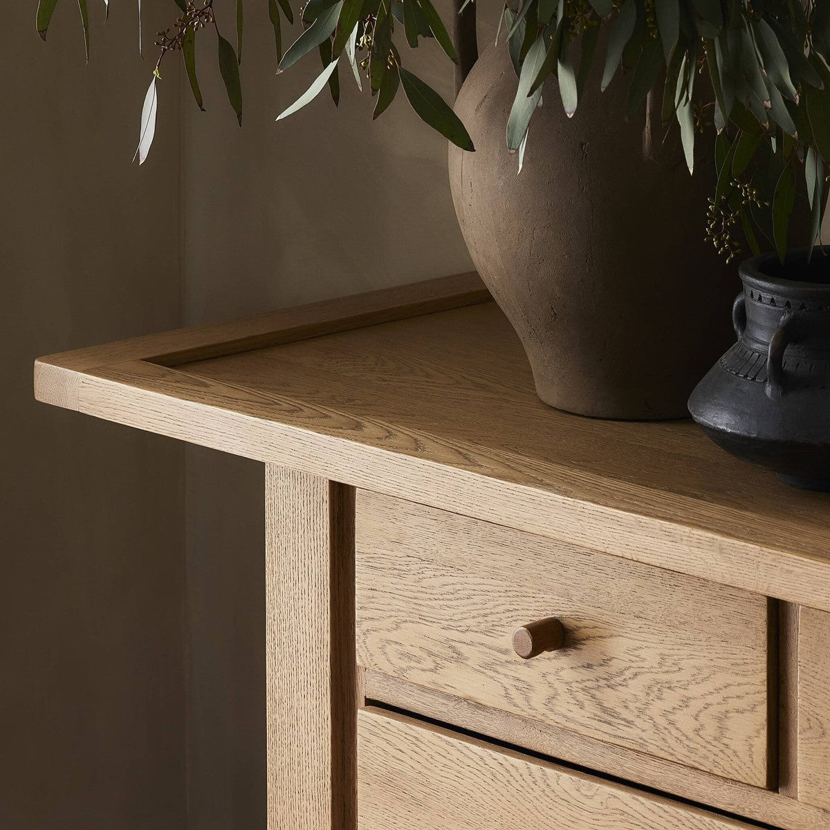 Millbrook Console Table - Natural Light Oak Veneer - Light Brown